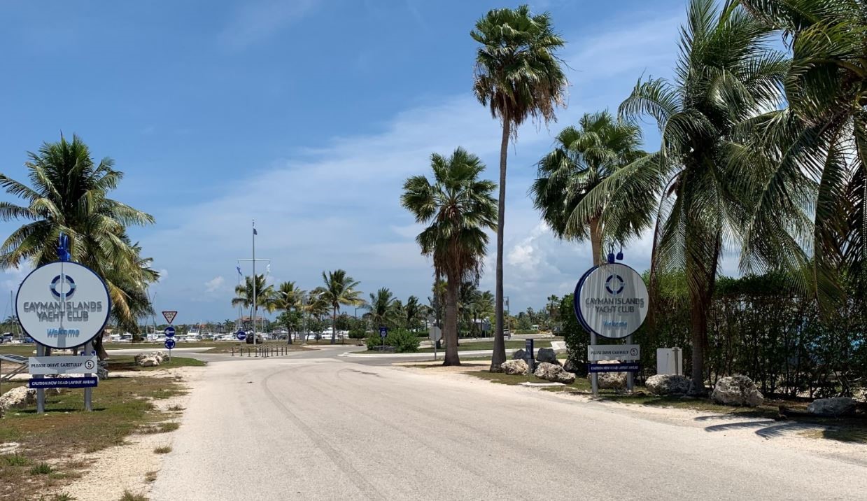 cayman islands yacht club entrance