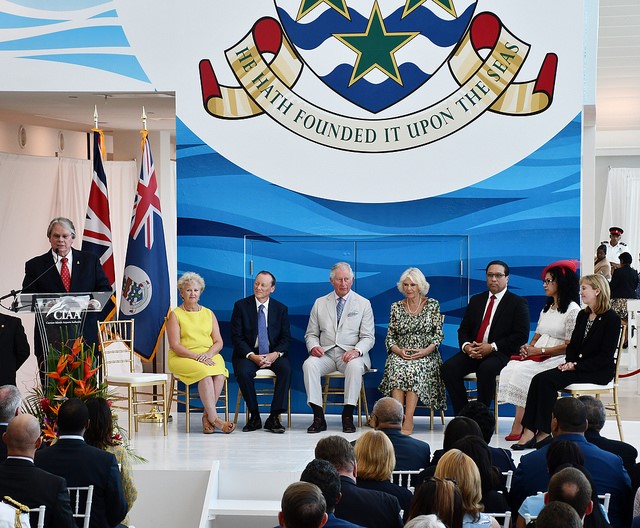 Prince Charles and Camille open new airport Cayman Islands
