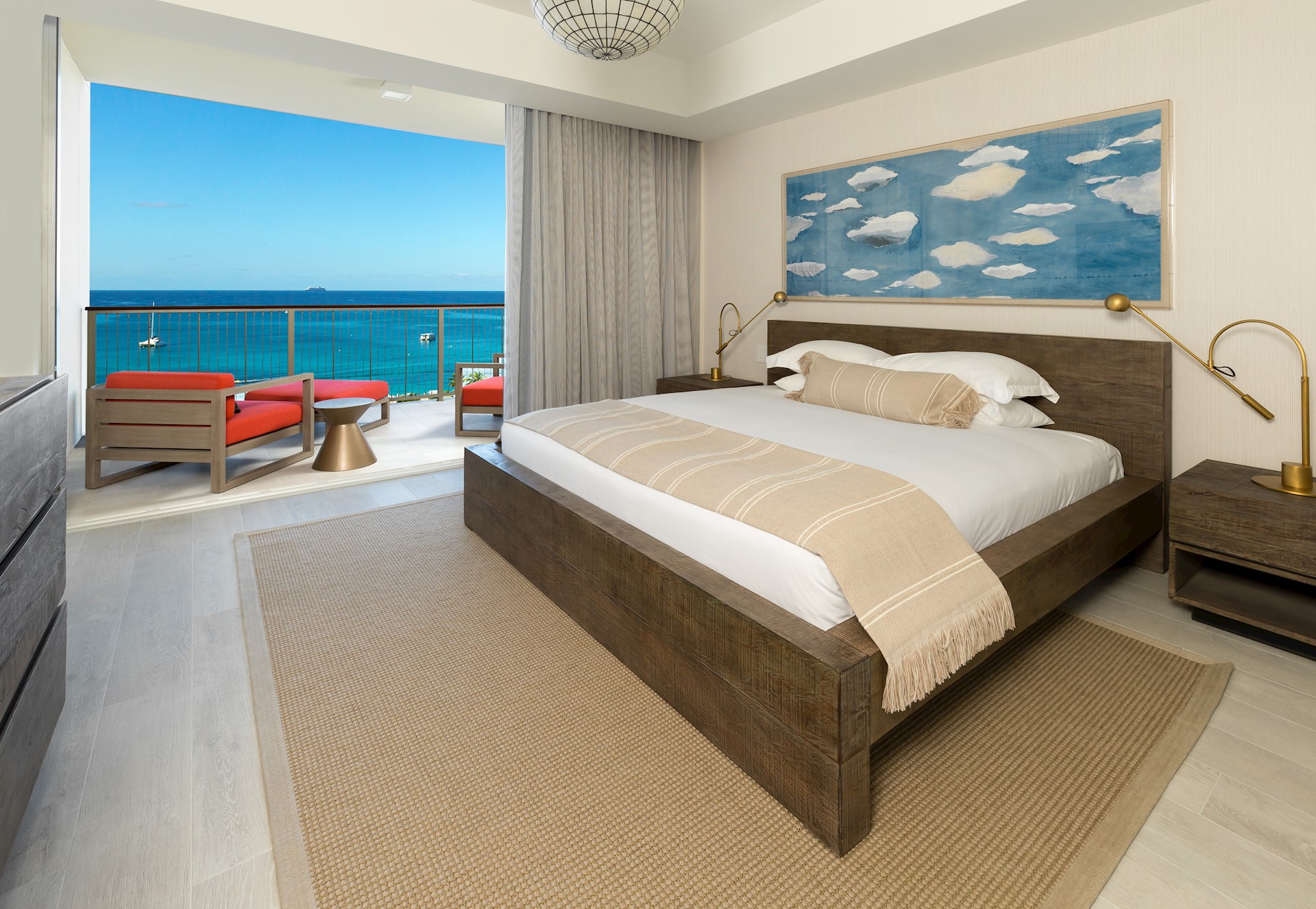 bedroom with water view