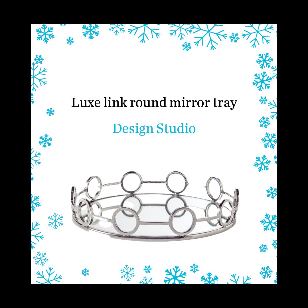 Round mirror tray